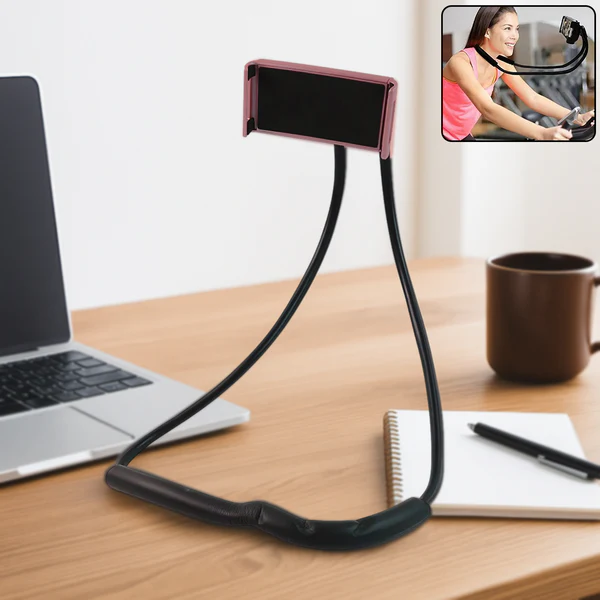 Neck Phone Holder & Desktop Lazy Stand - (1 Pc)
