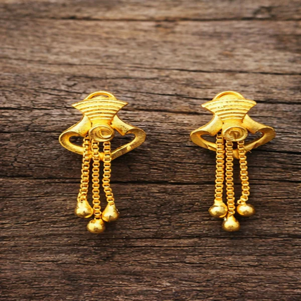 Elegant Golden Drop Earrings for Women & Girls | Lightweight Stylish Party Wear Earrings