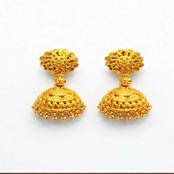 Traditional Gold Plated Jhumka Earrings for Women