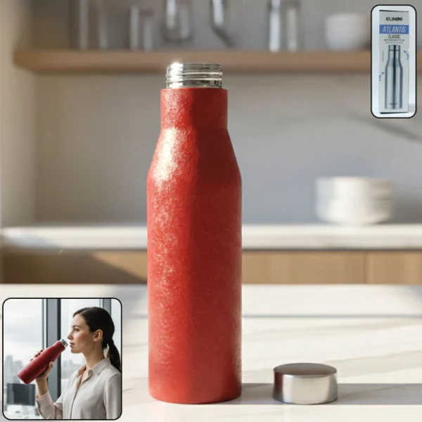 Stainless Steel Water Bottle Red Color (1000 ml, 1 Pc)