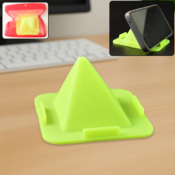 Universal Four-Sided Pyramid Mobile Holder Stand for Desk & Table (1 Pc)