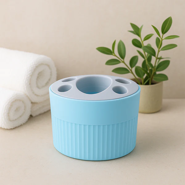 Multipurpose Bathroom Toothbrush and Utility Holder Stand with Multiple Slots (1 Pc)