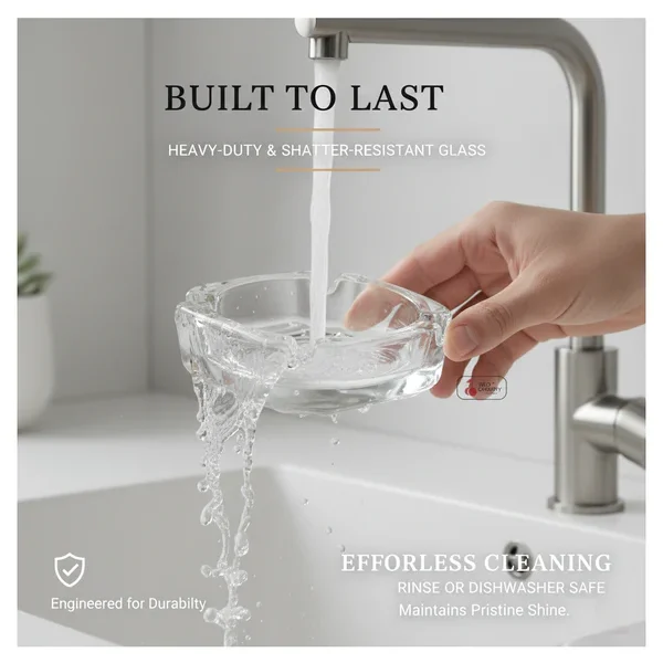 Glass Brunswick Crystal Quality Cigar Cigarette Ashtray