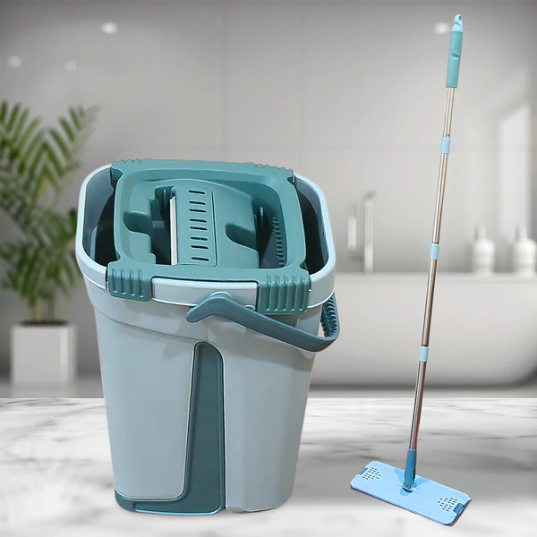 Scratch Cleaning Mop with 2 in 1 Self Clean Wash Dry Hands Free Flat Mop