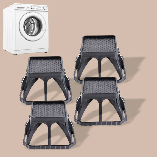 Multi-Purpose Plastic Washing Machine Stand (4 Pcs Set)