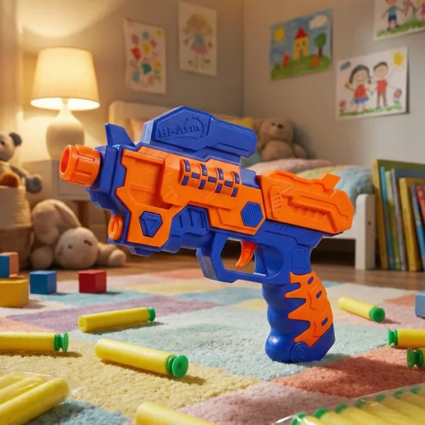 Hi-Arm Soft Bullet Gun with 10 Soft Bullets – High-Performance Toy Blaster for Kids