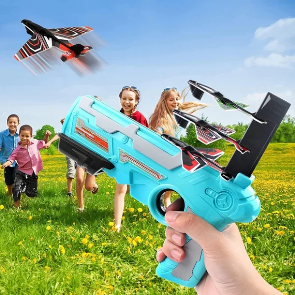 Airplane Launcher Toy with Foam Planes, 5-Pack