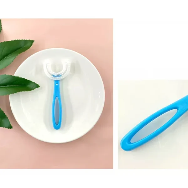 U-Shaped Toothbrush for Kids Manual Whitening Silicone Brush 2–6 Years