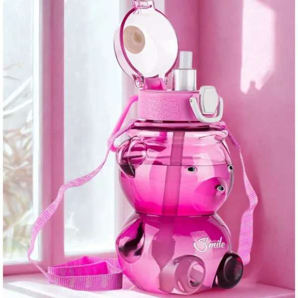 Teddy Cartoon Designer Water Bottle (Mix Color)