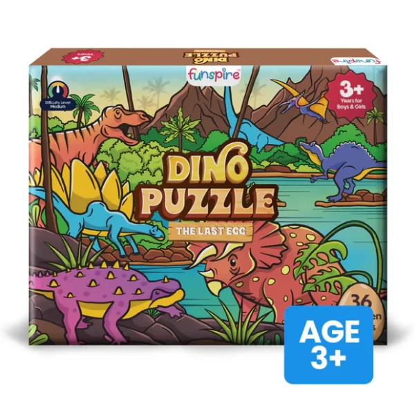 DINO PUZZLE THE LAST EGG - AGE 3+ (36 PUZZLE PIECES) MDF PUZZLE SERIES
