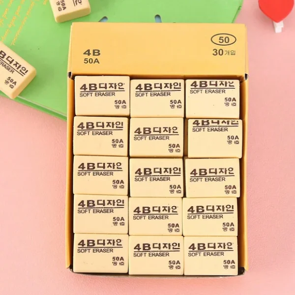 4B Erasers 30 Pack Erasers Yellow Erasers for Kids