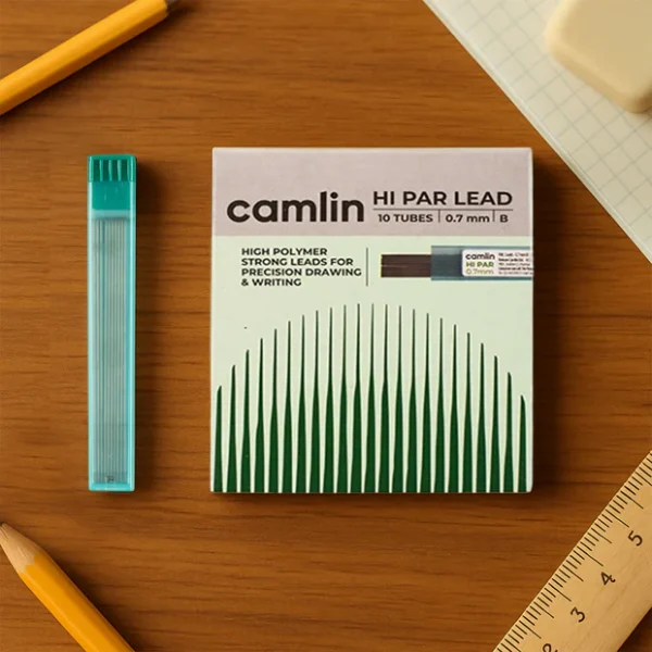 Camlin Hi-Par Mechanical Pencil Leads – 0.7mm B Grade, High Polymer Leads (10 Tubes)