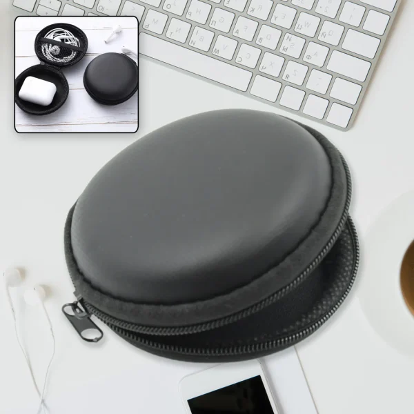 Cute Round Earphone Carrying Case - Multi-Use Pocket Pouch