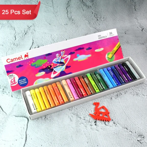 Camel Oil Pastels – Set of 25 Shades (Assorted Colors) for Art and Craft