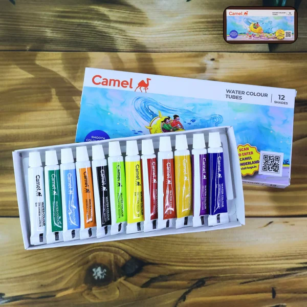 Camel Water Colour Tubes 12 Shades (5 ml Each)