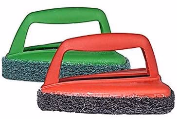 Bathroom Brush with abrasive scrubber for superior tile cleaning