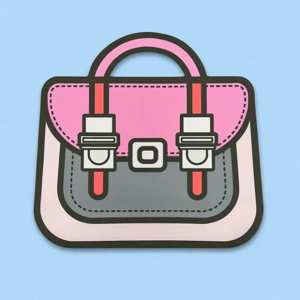 Girls Cartoon Stationery Set with Notebook, Pencils, Eraser & Pouch