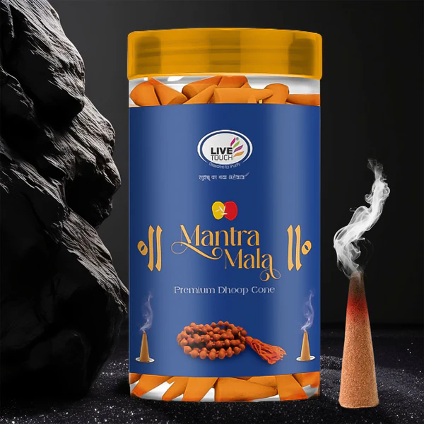 Mantra Mala Premium Dhoop Cones (1 Jar / 80 Grams)