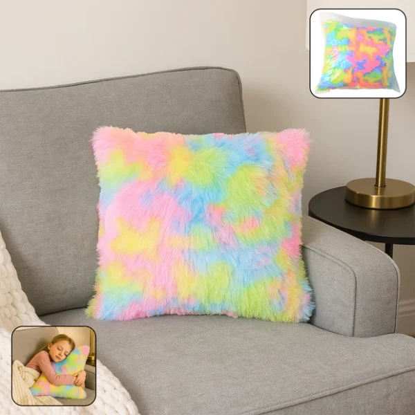 Soft Plush Multicolor Rainbow Cushion Pillow (1 Pc)