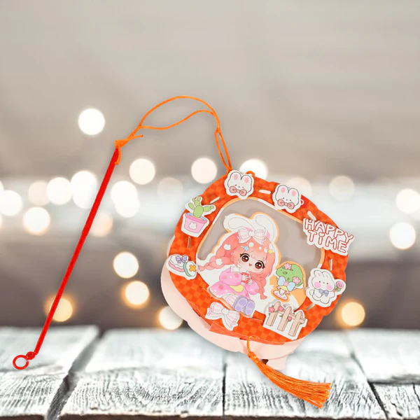 DIY Handmade Cartoon Paper Lanterns – Antique Hollow-Out LED Projection Festival
