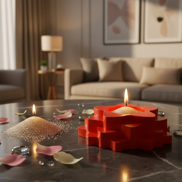 Flower 4-Step Decorative Diya Multi-Purpose Tealight Candle Holder