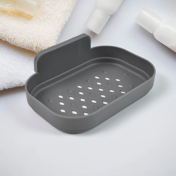 Plastic Soap Dish Holder Bathroom Shower Wall Mounted Self Adhesive ,Sabudani (1 Pc)