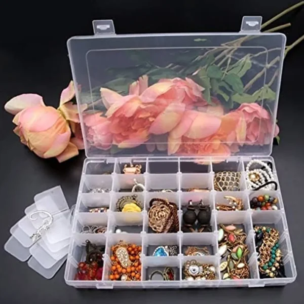36 Grids Clear Plastic Transparent Organizer Box (1pc)