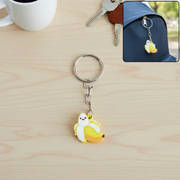 Cute Banana Shape Cartoon Keychain (1 Pc)
