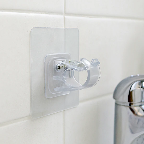 Self-Adhesive Transparent Wall Hook Holder Clip (1 Pc)