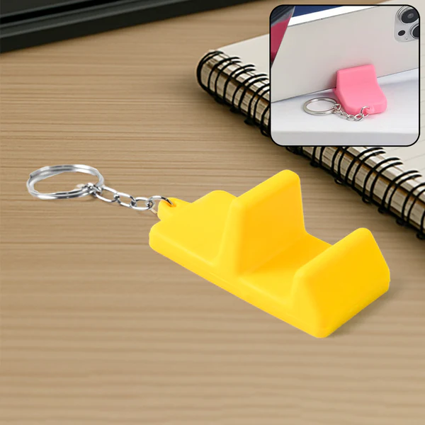 Plastic 2-in-1 Mobile Stand Keychain (1 Pc)
