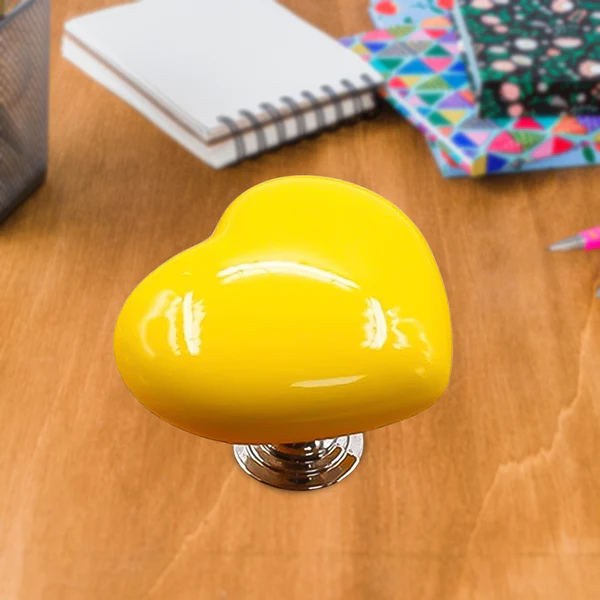 Cabinet Door Handle Drawer, Heart-shaped Knob Pulls Toilet Press Button (1 Pc)