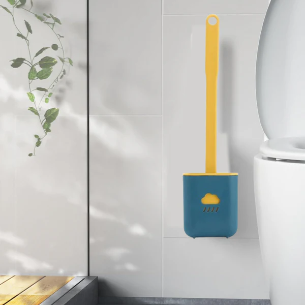 Silicone Toilet Brush with Holder (Without Box)