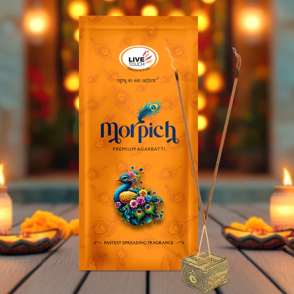 Pure Woods Natural Incense Sticks Natural Fragrance for Puja (100gm Pkt)