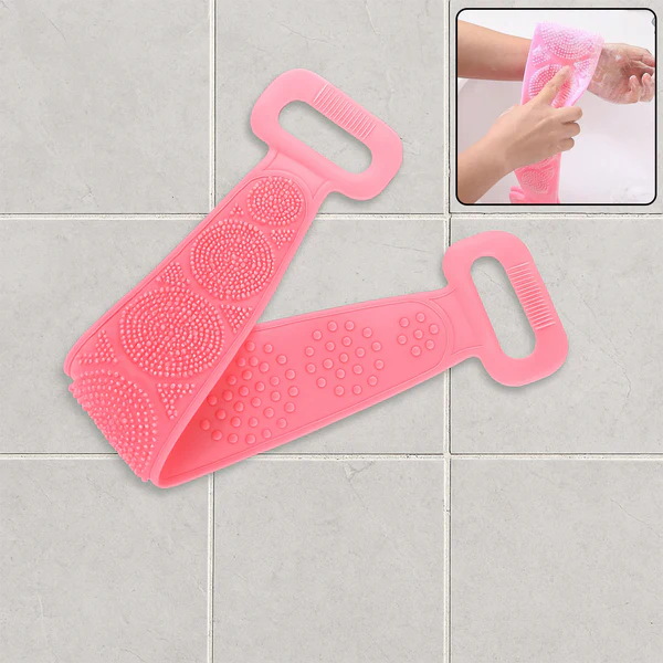 Eco-Friendly Silicone Shower Brush & Back Scrubber Towel