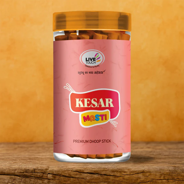 Live Touch Kesar Masti Premium Herbal Dhoop Stick