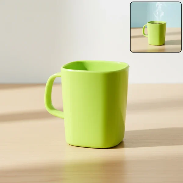 Square Melamine Mug – Premium Durable Lightweight Cup (1 Pc)