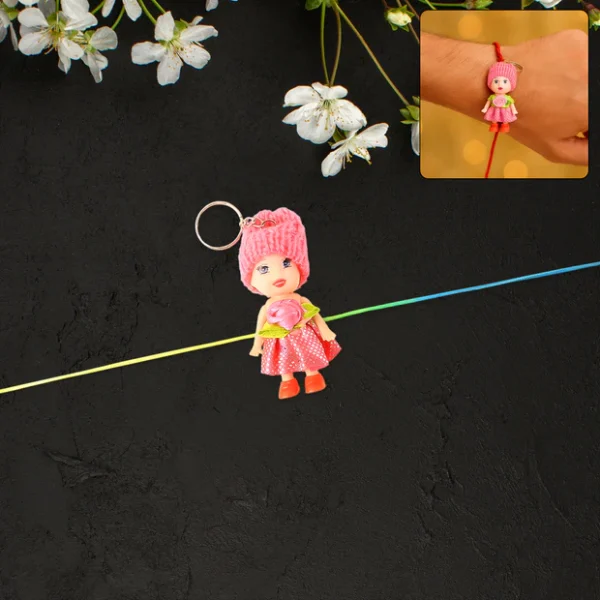 2-in-1 Kids Doll Bracelet Keychain – Stylish Soft Toy Bracelet & Bag Charm