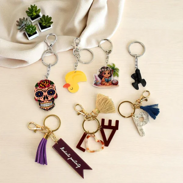 Trendy Designer Assorted Keychains (Mix Design / 1 Pc)