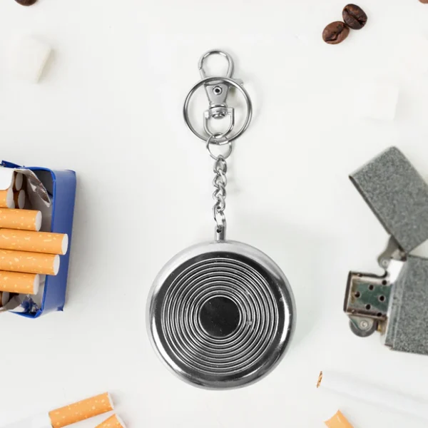 Mini Pocket SS Ashtray with keyring (1pc)