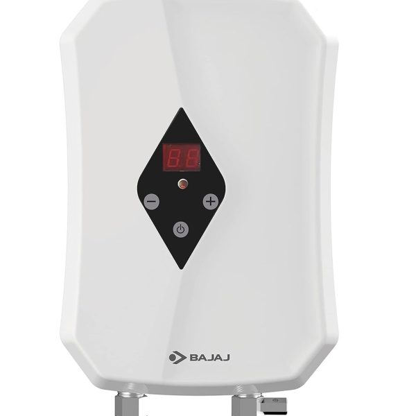 Bajaj Flashy 3kW Tankless Instant Water Heater, White