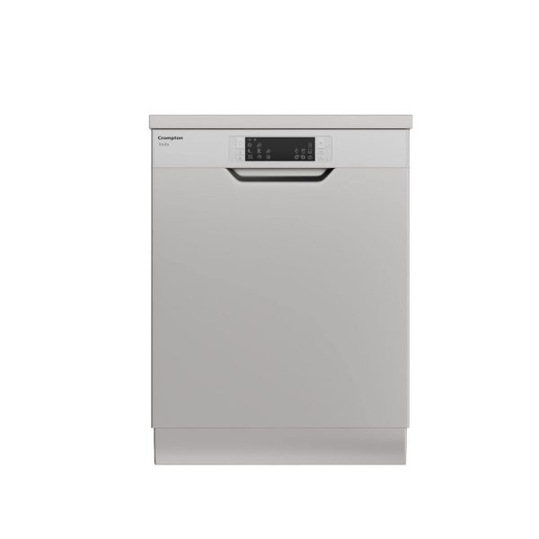 Crompton 13 Place Setting Freestanding Dishwasher with 8 Wash Programs and Turbo Drying Technology (Voilla 13 PS INX, Silver Inox, FS-DWVOV13PS-INX)