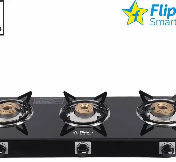 Flipkart Smart Buy 3B Glass Manual Gas Stove (3 Burners)