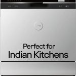 Godrej Eon Dishwasher | 8 Place Setting Counter-Top | Compact with an In-built heater (DWT EON MGNS 8C NF SKSL, Silky Silver) | Perfect for Indian kitchens and smaller families