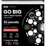 IFB 14 Place Settings with DeepClean® Technology Freestanding Dishwasher (Neptune FX14, White, 70° Hot Water Wash with Hygienic Steam Drying, Perfect for Indian Utensils)