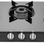 Kaff CBP 71 3B AI Full Brass Burners Auto Ignition Slim Line Design Glass Automatic Gas Stove 3 Burners
