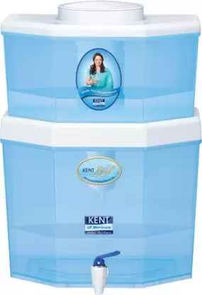 KENT GOLD STAR (11018) 22 L Gravity Based + UF Water Purifier (White & Blue)