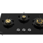 Midea Kitchen Built in Hob Full Brass Series 3 Burner, Flame Failure Device, Auto Ignition MG75GT503BTD134B-IN
