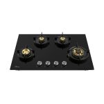 Midea Kitchen Built in Hob Full Brass Series 4 Burner, Flame Failure Device, Auto Ignition MG80GF503BTD134B-IN