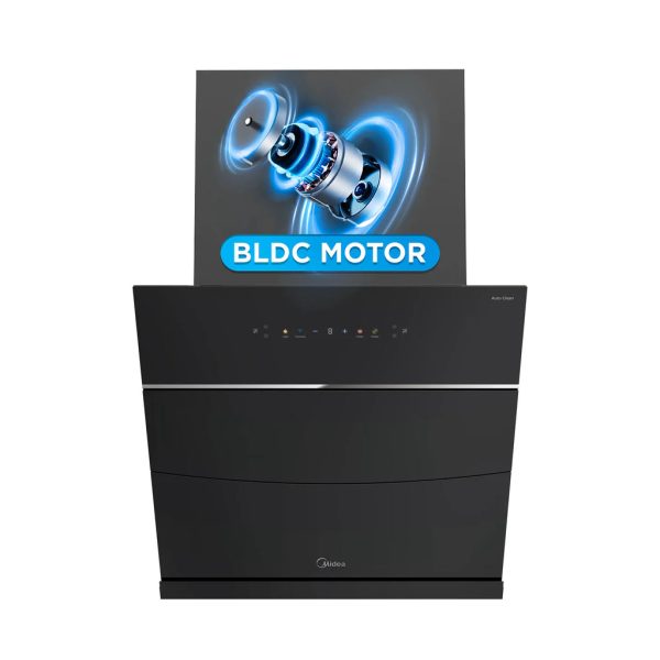 Midea Kitchen Chimney with 1800 m3/hr air suction, Slant, BLDC Motor, 60 CM with WiFi, Intelli Auto Clean, Multi Speed Control, Magnus MH60J63ET25BF-IN