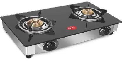 Pigeon AYUSH Glass Manual Gas Stove (2 Burners)